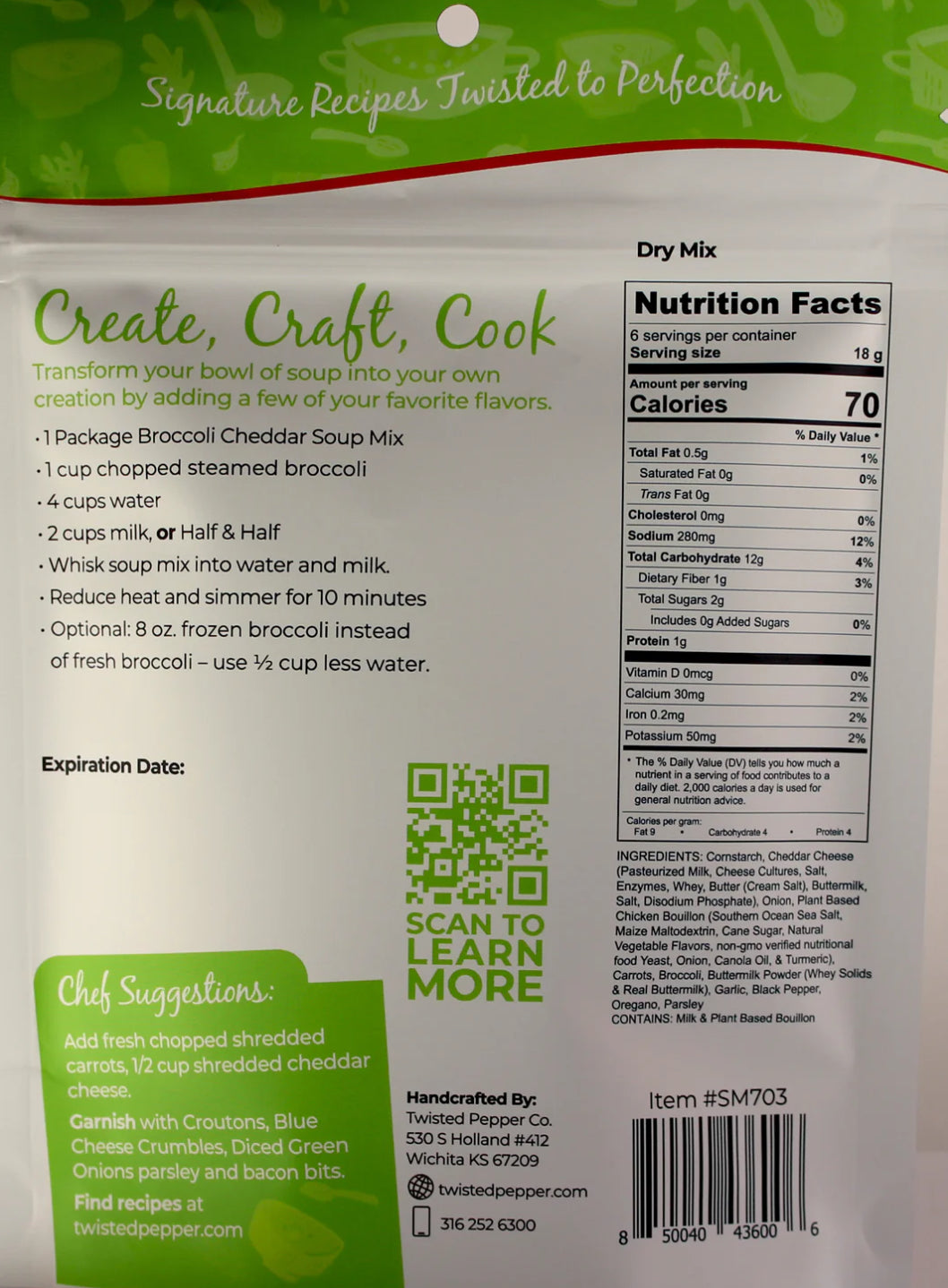 BROCCOLI CHEDDAR DRY SOUP MIX