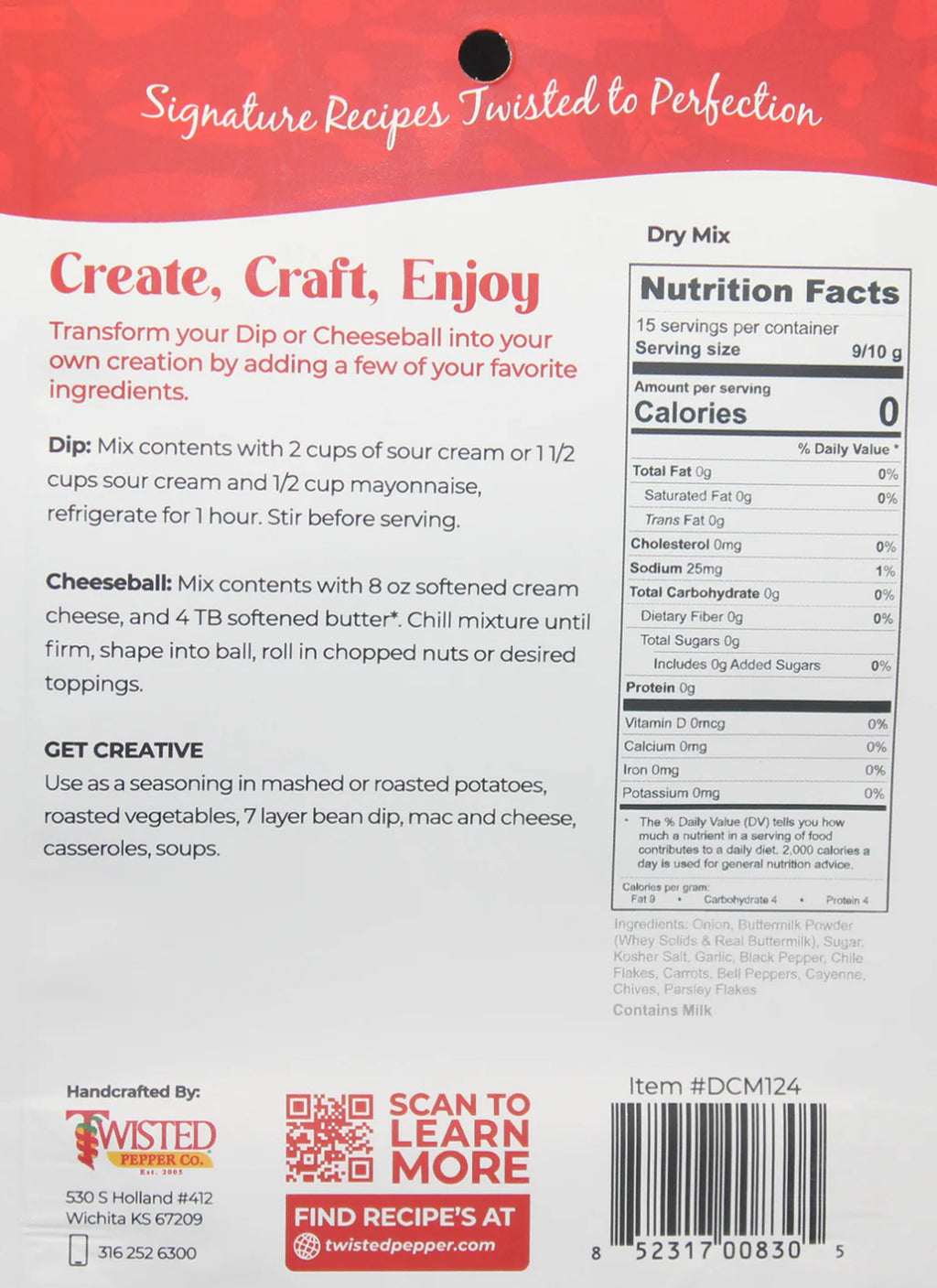 TEXAS RANCH DIP OR CHEESEBALL MIX "SPICY"