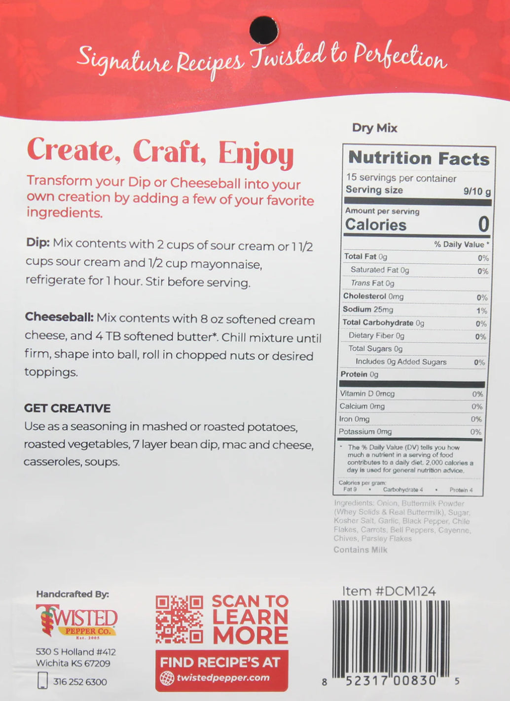 TEXAS RANCH DIP OR CHEESEBALL MIX "SPICY"