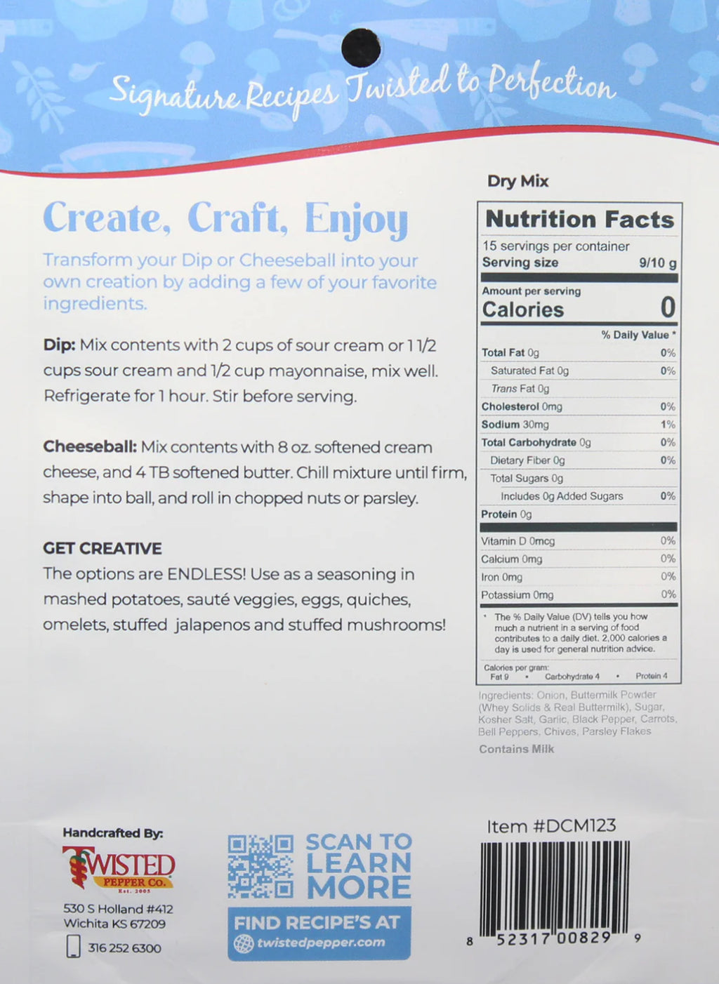 PRAIRIE RANCH DIP OR CHEESEBALL MIX