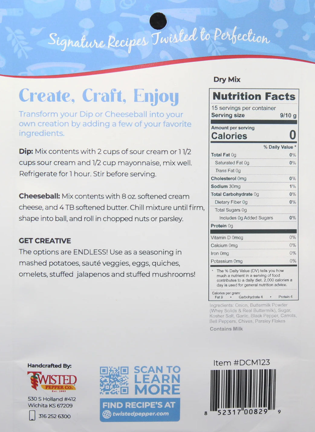 PRAIRIE RANCH DIP OR CHEESEBALL MIX