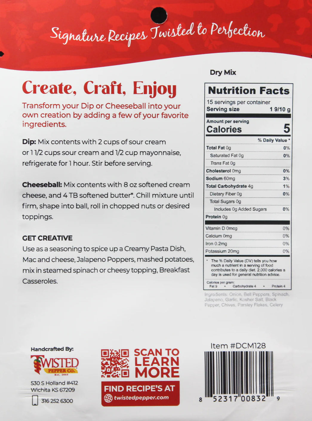 SPINACH JALAPENO DIP OR CHEESEBALL MIX