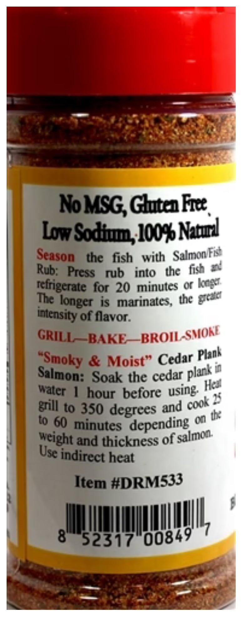 SALMON / FISH CHILE RUB SEASONING 5 OZ