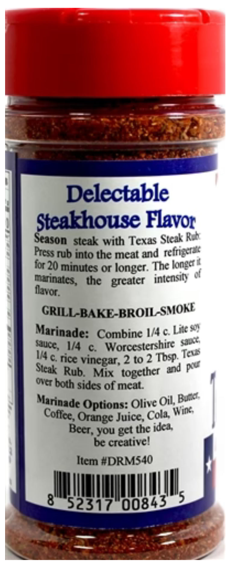 TEXAS STEAK RUB SEASONING 5 OZ