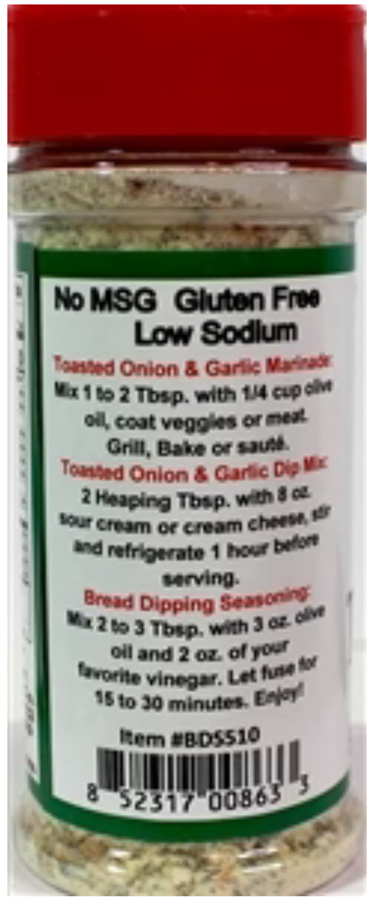TOASTED ONION & GARLIC SEASONING 4.5 OZ