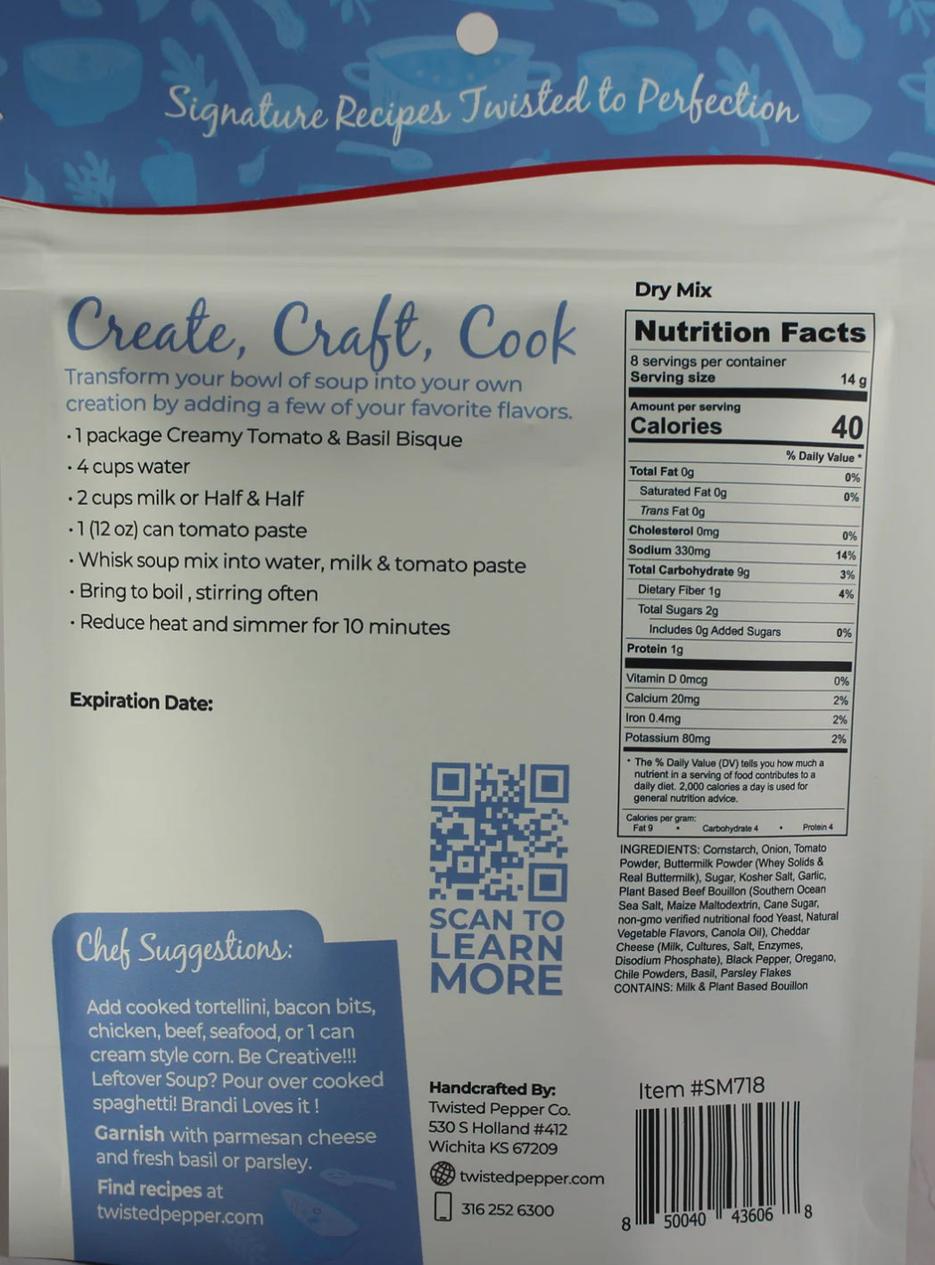 CREAMY TOMATO & BASIL BISQUE