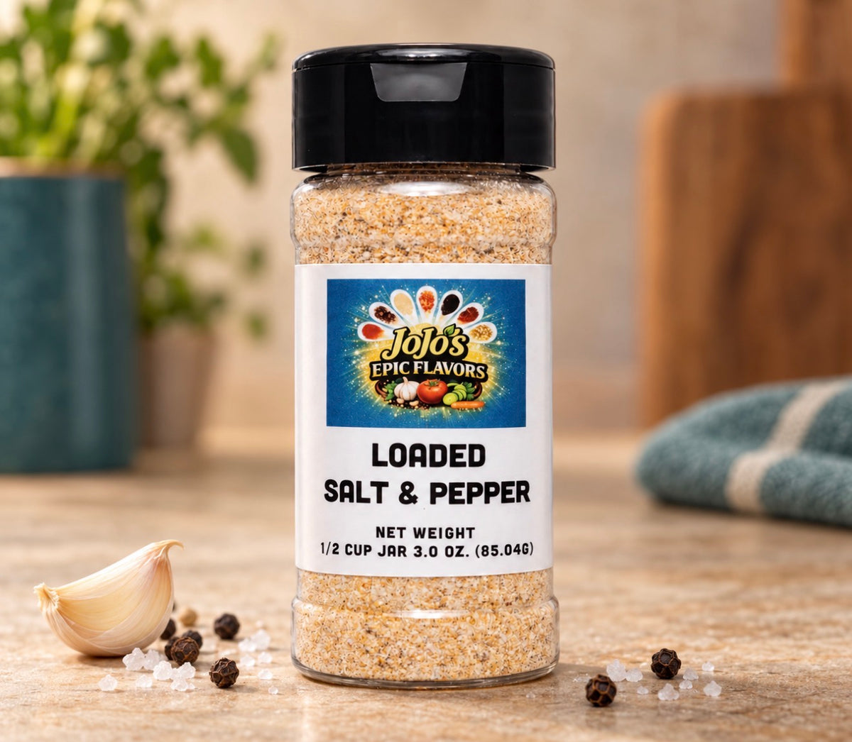 LOADED SALT & PEPPER 1/2 Cup